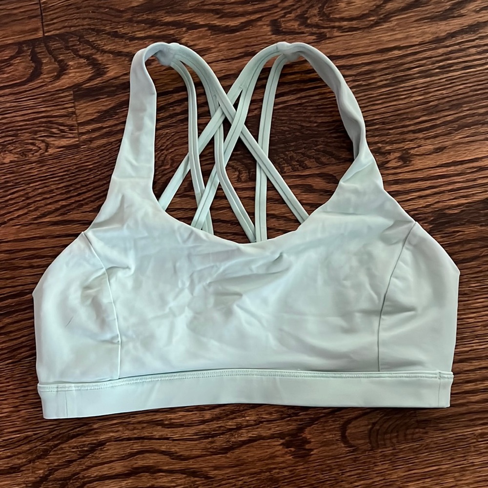 lululemon athletica Mint Green Strappy Sports Bra